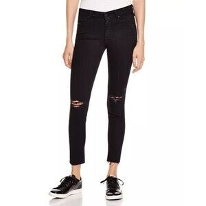 MOTHER Black Ankle & Cropped Jeans